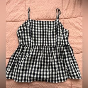 Gingham print tank top